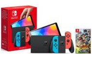 Konsola Nintendo Switch OLED 64GB Czerwono-niebieski + Mario Strikers Battle League Football