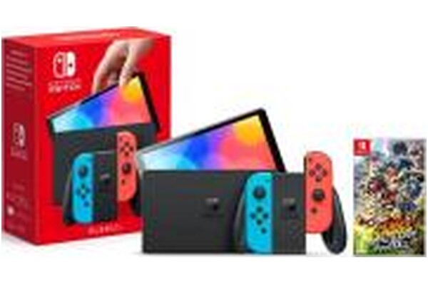 Konsola Nintendo Switch OLED 64GB Czerwono-niebieski + Mario Strikers Battle League Football