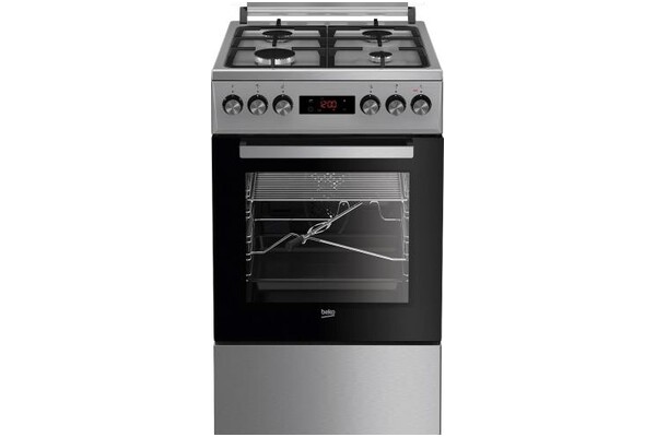 Kuchnia Beko FSMT52336DXDS płyta gazowa, piekarnik elektryczny