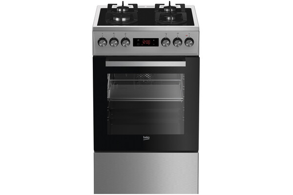Kuchnia Beko FSMT55330DXDS płyta gazowa, piekarnik elektryczny