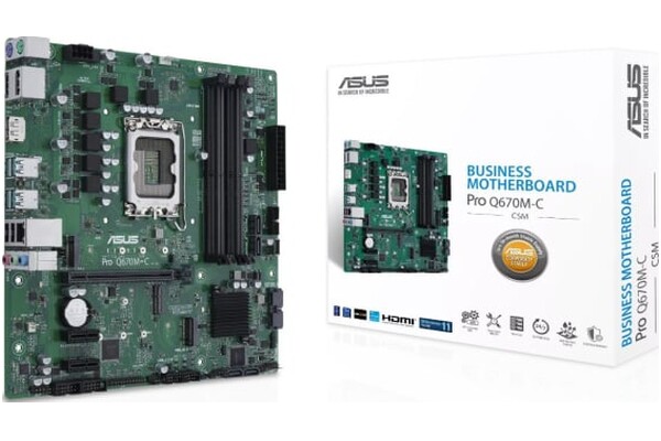 Płyta główna ASUS Q670M-C Pro Socket 1700 Intel Q670 DDR5 miniATX