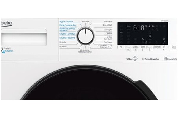 Pralko-suszarka Beko HTV7616XW SteamCure 7.0kg 1200obr./min