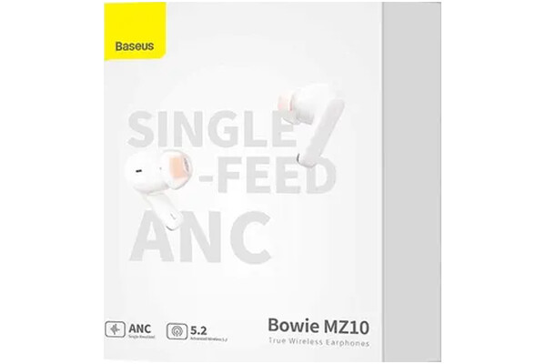 Słuchawki Baseus MZ10 Bowie Douszne Bezprzewodowe biały