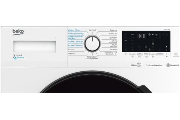 Pralko-suszarka Beko HTV7716XW SteamCure 7.0kg 1400obr./min