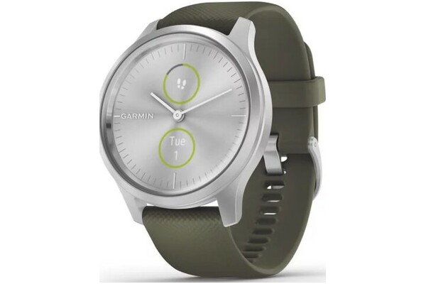 Smartwatch Garmin Vivomove Style 0.95" srebrno-zielony
