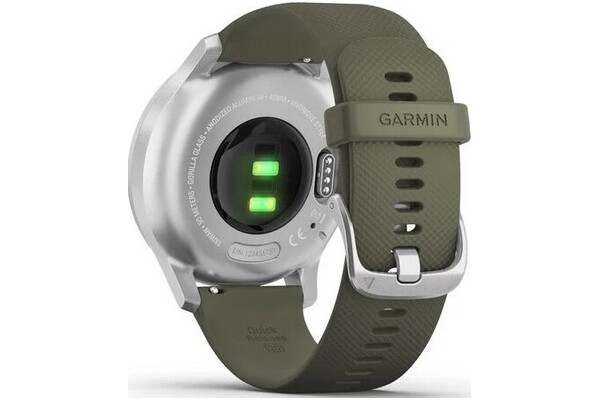 Smartwatch Garmin Vivomove Style 0.95" srebrno-zielony