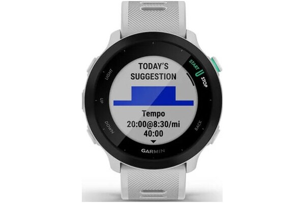 Smartwatch Garmin Forerunner 55 1.04" biały