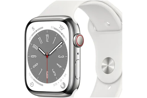 Smartwatch Apple Watch Series 8 1.77" biało-srebrny