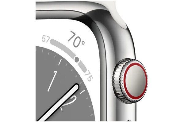 Smartwatch Apple Watch Series 8 1.77" biało-srebrny