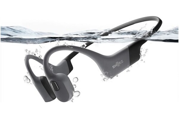 Słuchawki Shokz OpenSwim Pro Przewodnictwo kostne Bezprzewodowe szary