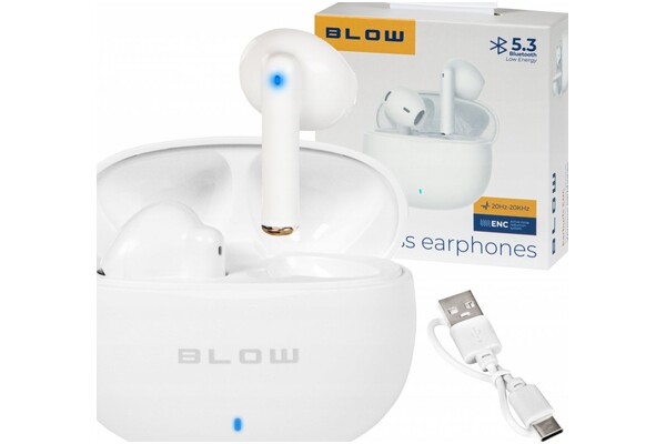 Słuchawki BLOW 32824 Earbuds Douszne Bezprzewodowe biały