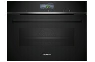 Piekarnik do zabudowy Siemens KOMPAKTOWYIQ700ZPAROWAREMCS736G1B160X45CMCZARNY iQ700 elektryczny czarny