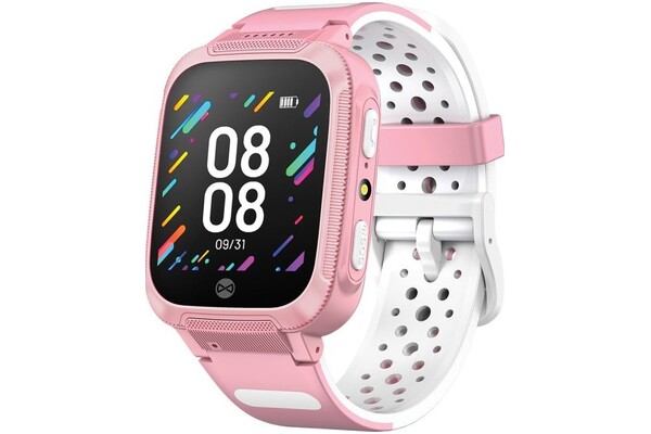 Smartwatch FOREVER KW210 Kids Find Me 2 1.44" biało-różowy