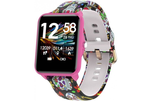 Smartwatch Bemi Kix-M 1.3" Czarno-różowy