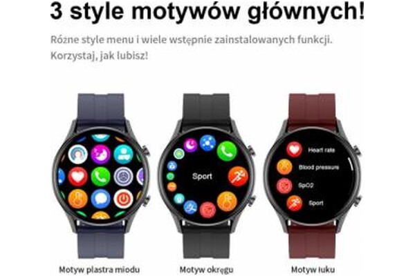 Smartwatch Gino Rossi SW0193 1.32" czerwony