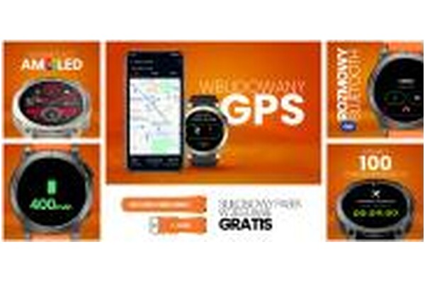 Smartwatch Manta Activ X 1.46" czarny