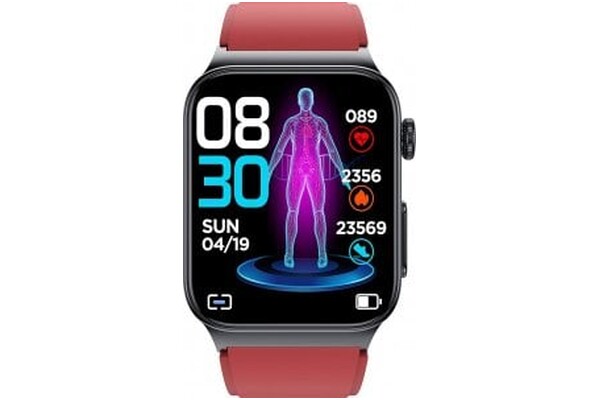 Smartwatch WATCHMARK Cardio One 1.83" czerwony