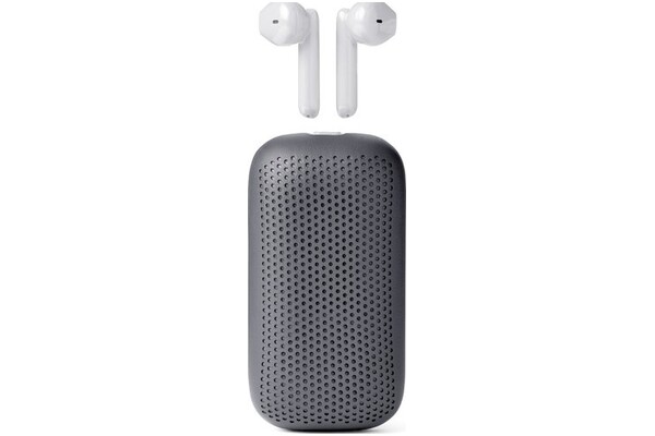 Słuchawki LEXON LA127G Speakerbuds Dokanałowe Przewodowe Szaro-biały