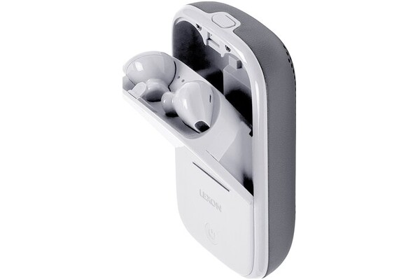 Słuchawki LEXON LA127G Speakerbuds Dokanałowe Przewodowe Szaro-biały