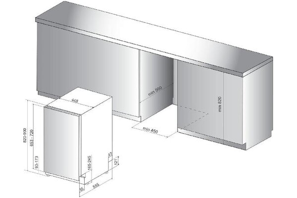 Zmywarka do zabudowy Whirlpool WSIP4O23PFE