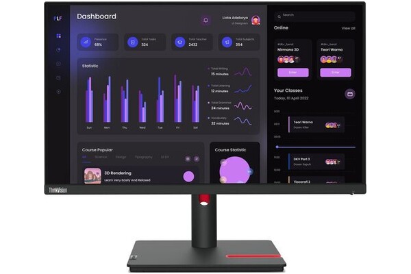 Monitor 23.8" Lenovo ThinkVision T24i-30 czarny