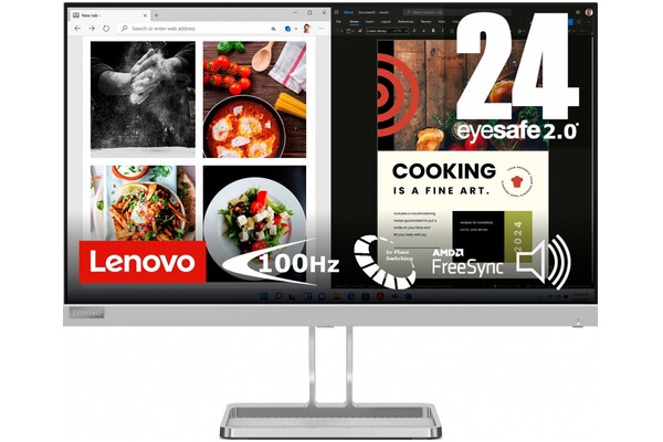 Monitor 23.8" Lenovo L24i-40 szary
