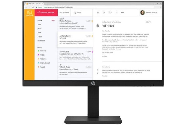 Monitor 23.8" HP P24h G4 czarny