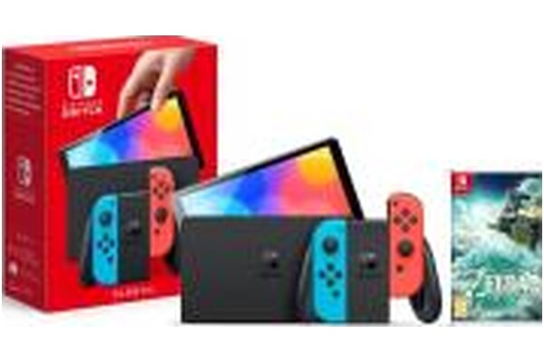 Konsola Nintendo Switch OLED 64GB Czerwono-niebieski + The Legend of Zelda Tears of the Kingdom