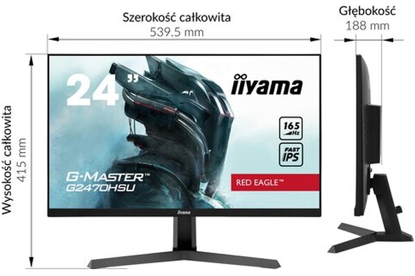 Monitor 23.8" IIYAMA G2470HSU-B1 czarny