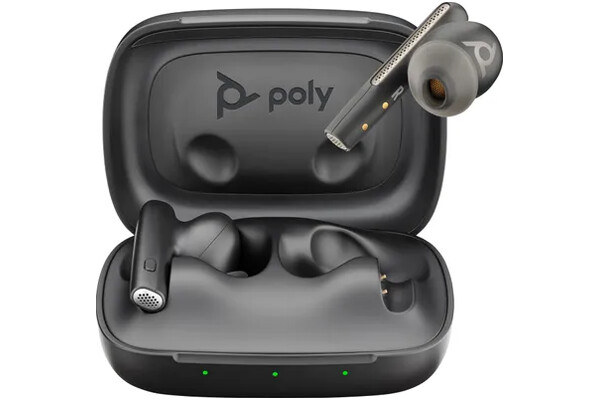 Słuchawki Poly VOYAGER FREE 60 UC Douszne Bezprzewodowe czarny