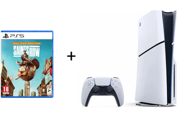Konsola Sony PlayStation 5 Slim 1TB biały + Saints Row Edycja Premierowa PS5