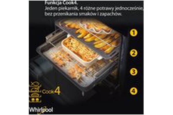 Piekarnik do zabudowy Whirlpool W64S2OS4P2BL elektryczny Parowy czarny