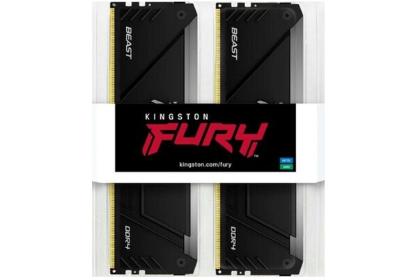 Pamięć RAM Kingston Fury Beast RGB 16GB DDR4 3200MHz Z radiatorem 1.35V 16CL