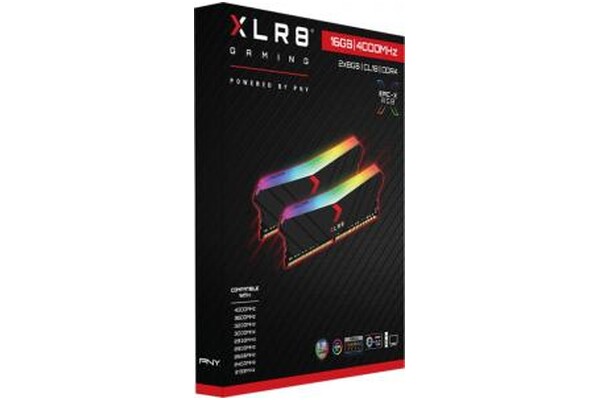 Pamięć RAM PNY XLR8 Epic-X Gaming RGB 16GB DDR4 4000MHz Z radiatorem 1.35V 18CL