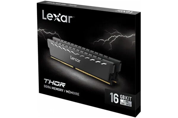 Pamięć RAM Lexar Thor Black Gaming 16GB DDR4 3200MHz Z radiatorem 19CL