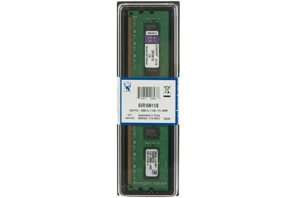 Pamięć RAM Kingston ValueRAM KVR16N118 8GB DDR3 1600MHz 1.5V 11CL