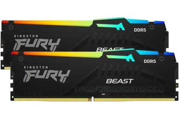 Pamięć RAM Kingston Fury Black Beast RGB 64GB DDR5 6000MHz Z radiatorem 36CL