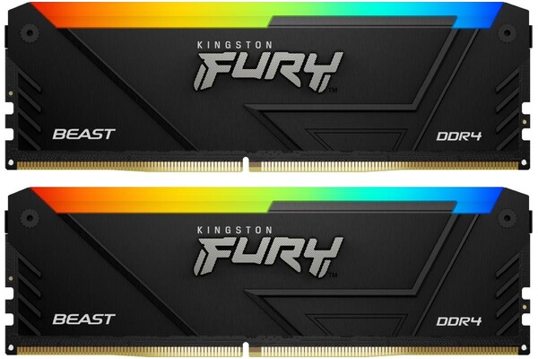 Pamięć RAM Kingston Fury Beast RGB KF432C16BB12AK232 32GB DDR4 3200MHz Z radiatorem 1.35V 16CL