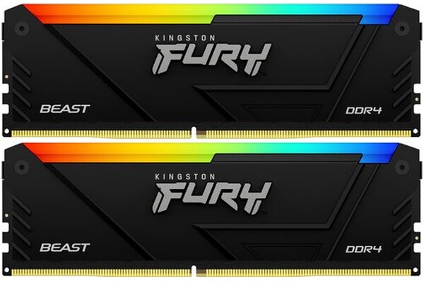 Pamięć RAM Kingston Fury Beast RGB 32GB DDR4 3600MHz Z radiatorem 1.35V 18CL