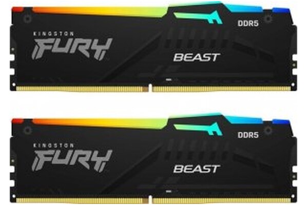 Pamięć RAM Kingston Fury Beast RGB 32GB DDR5 6000MHz Z radiatorem 1.4V 30CL