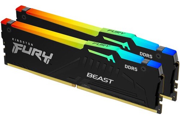Pamięć RAM Kingston Fury Beast RGB 32GB DDR5 5600MHz Z radiatorem 1.35V 36CL