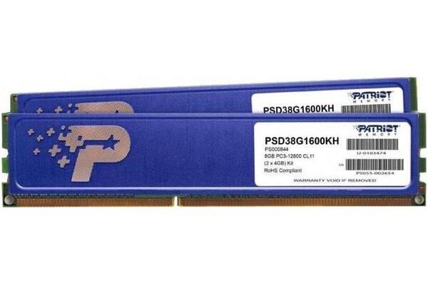Pamięć RAM Patriot Signaturee 8GB DDR3 1600MHz Z radiatorem 1.5V 11CL