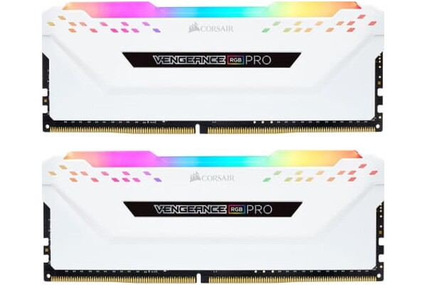 Pamięć RAM CORSAIR Vengeance RGB Pro White 16GB DDR4 3200MHz Z radiatorem 1.35V 16CL