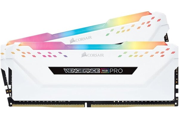 Pamięć RAM CORSAIR Vengeance RGB Pro White 16GB DDR4 3200MHz Z radiatorem 1.35V 16CL