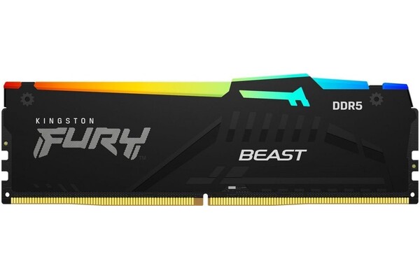 Pamięć RAM Kingston Fury Beast RGB 8GB DDR5 5600MHz Z radiatorem 1.25V 36CL