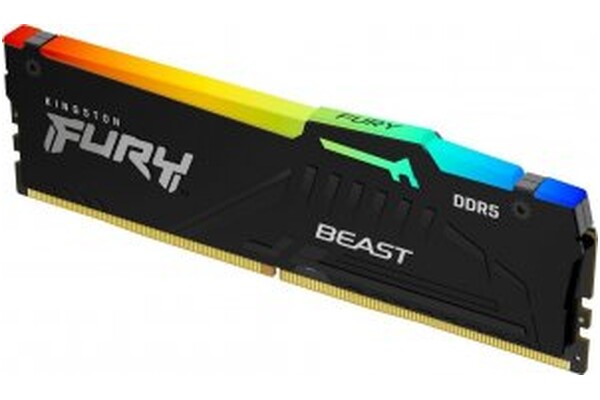 Pamięć RAM Kingston Fury Beast RGB 8GB DDR5 5600MHz Z radiatorem 1.25V 36CL