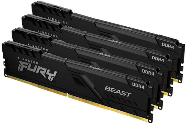 Pamięć RAM Kingston Fury Beast KF432C16BBK4128 128GB DDR4 3200MHz Z radiatorem 1.2V 16CL