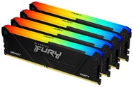 Pamięć RAM Kingston Fury Beast RGB KF432C16BB2AK464 64GB DDR4 3200MHz Z radiatorem 1.35V 16CL