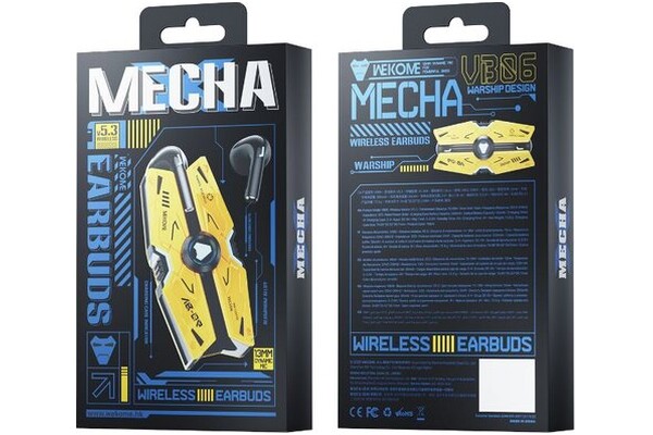 Słuchawki WEKOME VB06 Mecha Series Douszne Przewodowe grafitowy