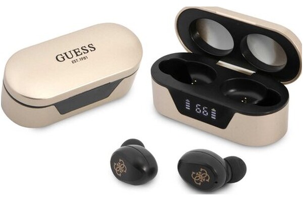 Słuchawki Guess GUTWST31ED Dokanałowe Przewodowe złoty